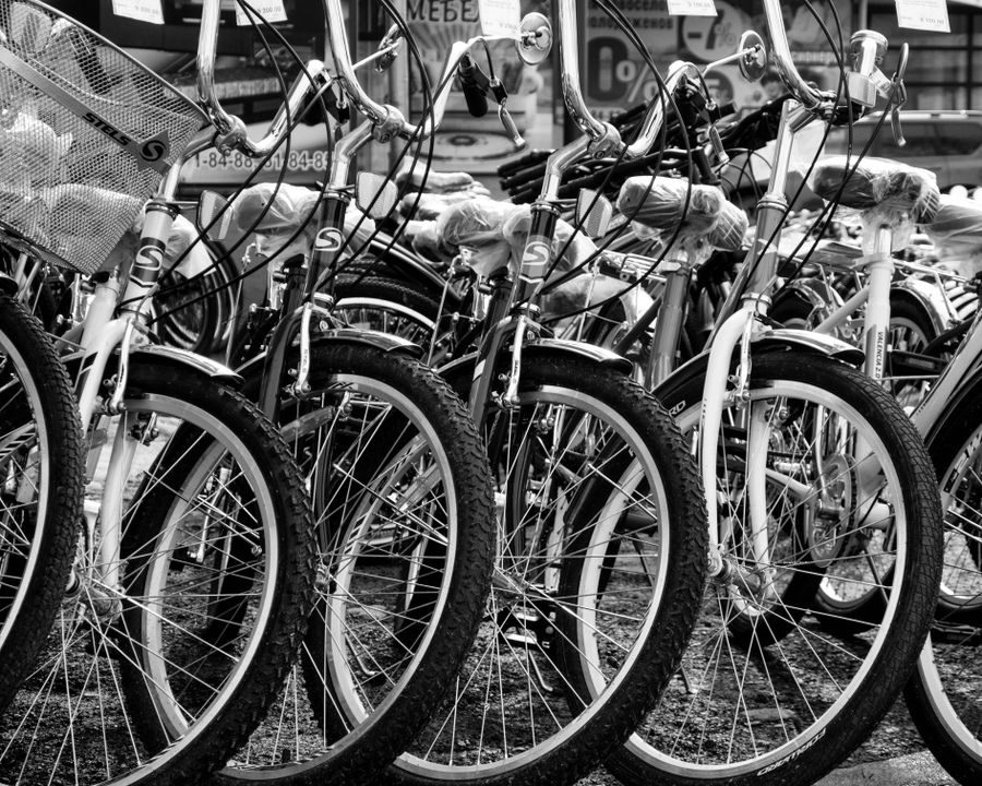 bicicletas vintage estacionadas 2 Bicicletas vintage estacionadas
