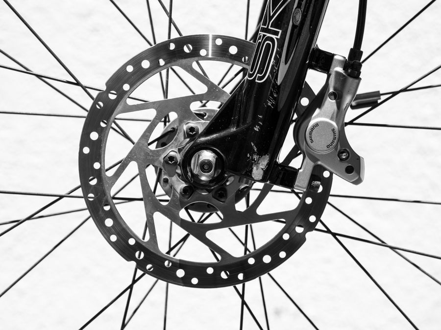 Rueda de bicicleta con frenos de disco